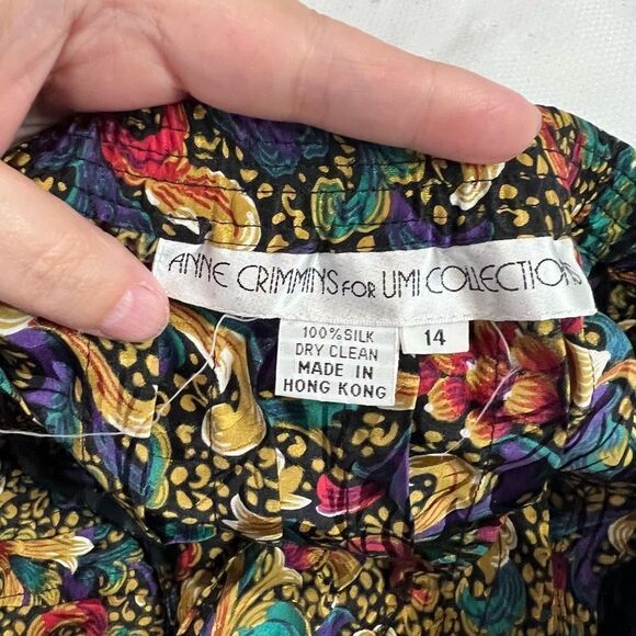 Vintage 100% Silk Print Skirt‎ - Picture 4 of 6